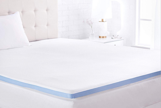 WakeSpring Memory Foam Mattress Topper Ergonomic Support, Non-Slip Design High-Density Durable Foam with Washable Cover